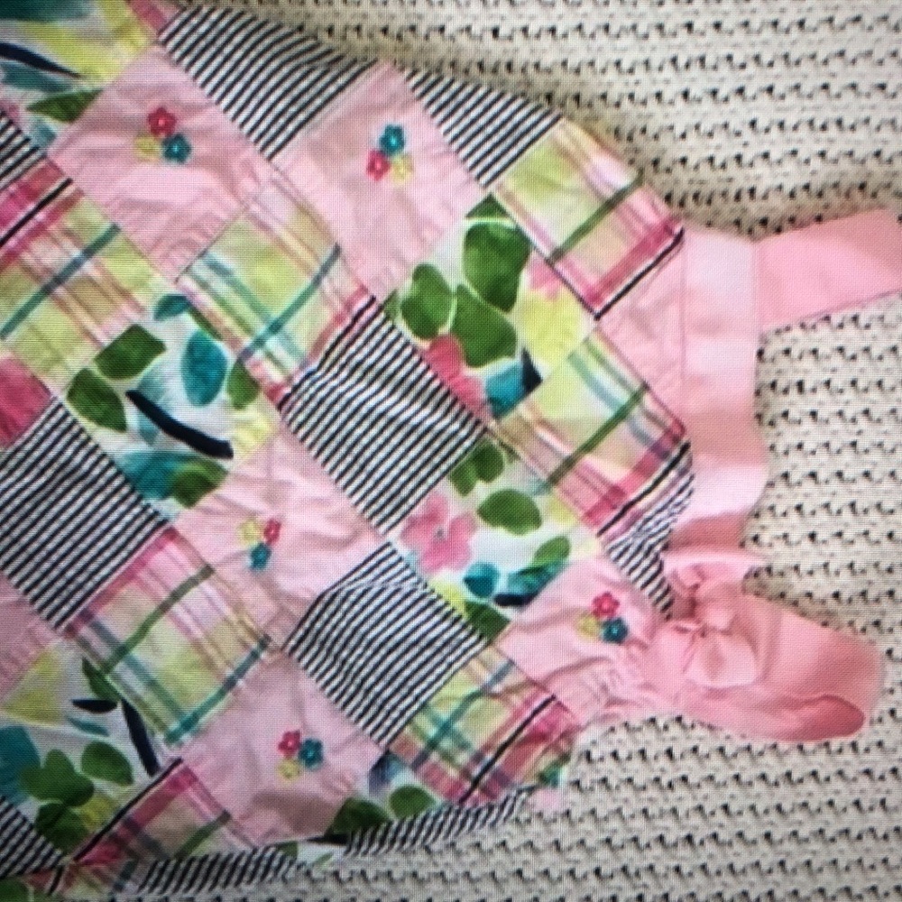 Underlayed girls plaid dress